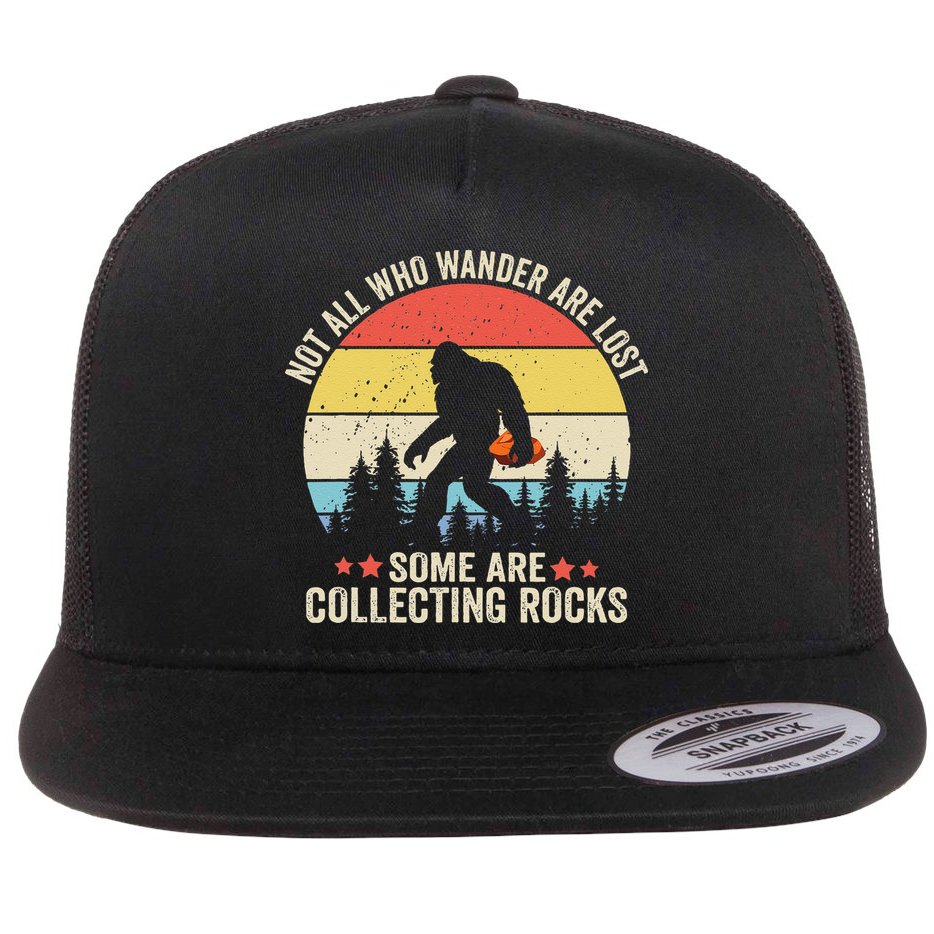 Rock Collector Bigfoot For Rockhound Geologist Geod Hunter Flat Bill Trucker Hat