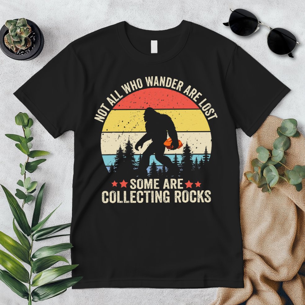 Rock Collector Bigfoot For Rockhound Geologist Geod Hunter Premium T-Shirt