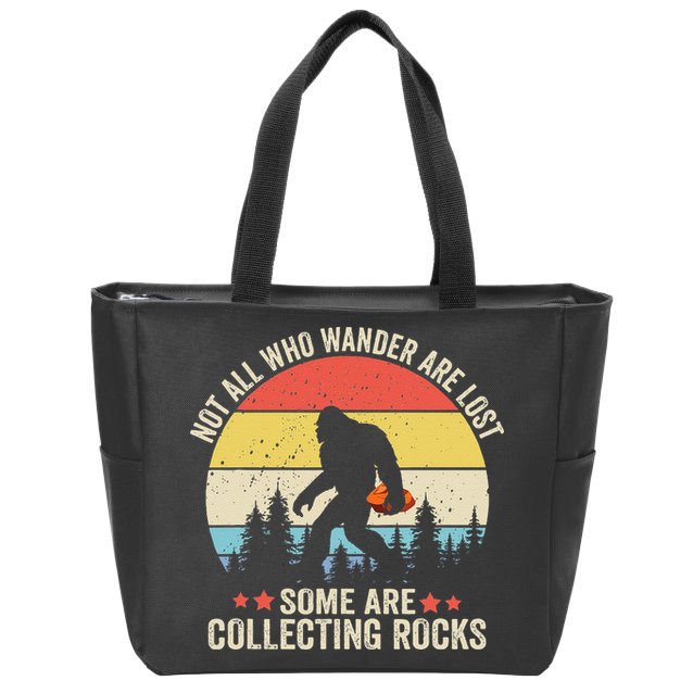 Rock Collector Bigfoot For Rockhound Geologist Geod Hunter Zip Tote Bag