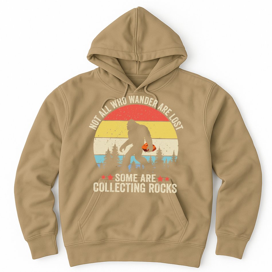 Rock Collector Bigfoot For Rockhound Geologist Geod Hunter Hoodie