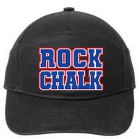 Rock Chalk Blue & Red Apparel Cool & Classic Rock Chalk Gear 7-Panel Snapback Hat