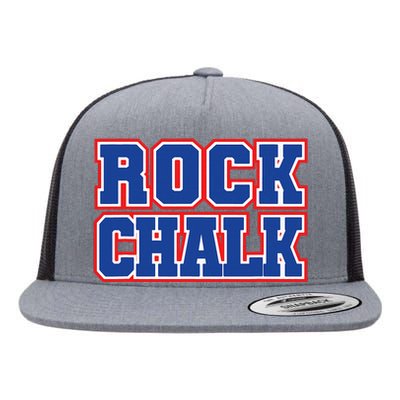 Rock Chalk Blue & Red Apparel Cool & Classic Rock Chalk Gear Flat Bill Trucker Hat