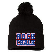 Rock Chalk Blue & Red Apparel Cool & Classic Rock Chalk Gear Pom Pom 12in Knit Beanie