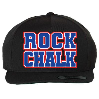 Rock Chalk Blue & Red Apparel Cool & Classic Rock Chalk Gear Wool Snapback Cap