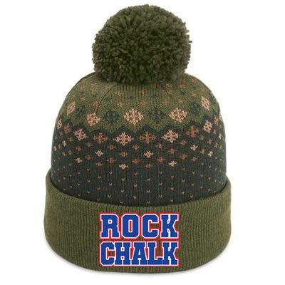 Rock Chalk Blue & Red Apparel Cool & Classic Rock Chalk Gear The Baniff Cuffed Pom Beanie