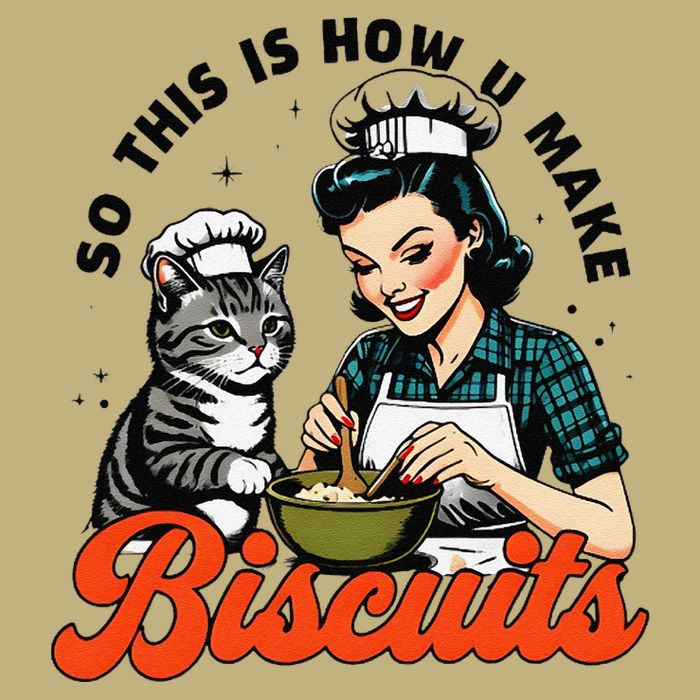 Retro Cat Biscuit So This Is How U Make Biscuits Button