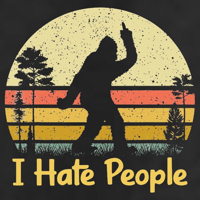 Retro Camping Bigfoot Sasquatch Middle Cool Comfort Performance Bucket Hat