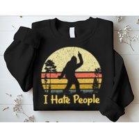 Retro Camping Bigfoot Sasquatch Middle Sweatshirt