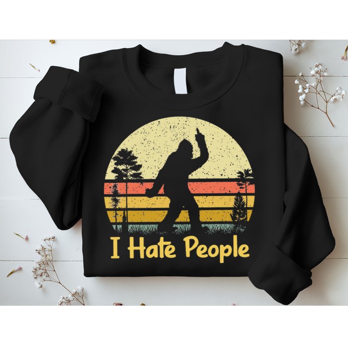 Retro Camping Bigfoot Sasquatch Middle Sweatshirt