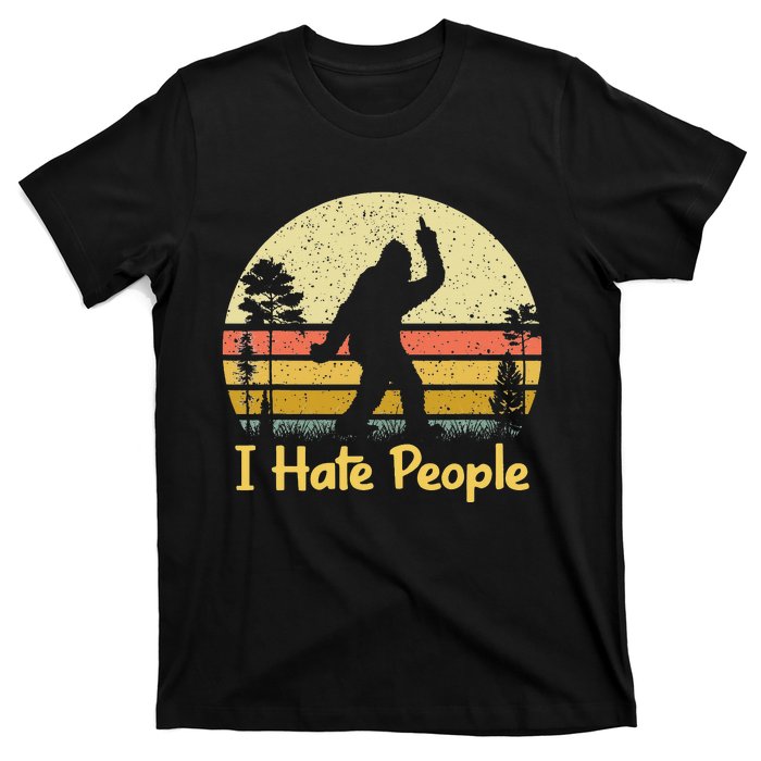 Retro Camping Bigfoot Sasquatch Middle T-Shirt