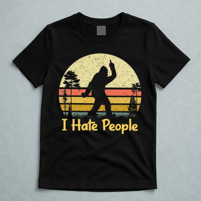 Retro Camping Bigfoot Sasquatch Middle T-Shirt