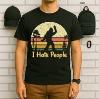 Retro Camping Bigfoot Sasquatch Middle T-Shirt