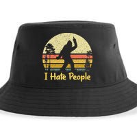 Retro Camping Bigfoot Sasquatch Middle Sustainable Bucket Hat