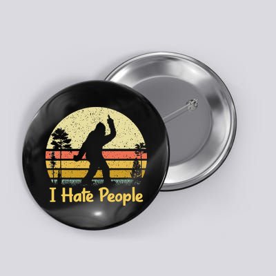 Retro Camping Bigfoot Sasquatch Middle Button