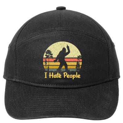 Retro Camping Bigfoot Sasquatch Middle 7-Panel Snapback Hat