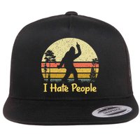 Retro Camping Bigfoot Sasquatch Middle Flatbill Hat