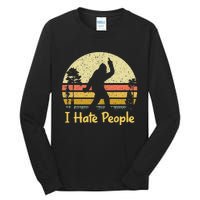 Retro Camping Bigfoot Sasquatch Middle Tall Long Sleeve T-Shirt