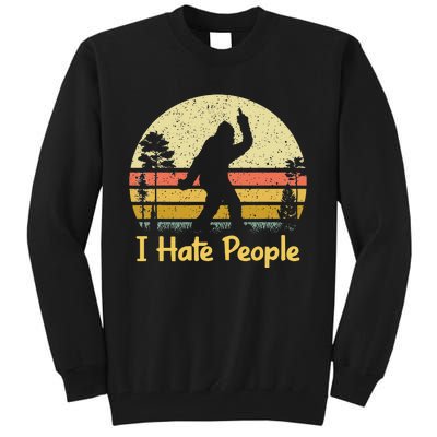 Retro Camping Bigfoot Sasquatch Middle Tall Sweatshirt