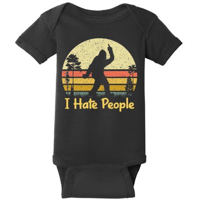Retro Camping Bigfoot Sasquatch Middle Baby Bodysuit