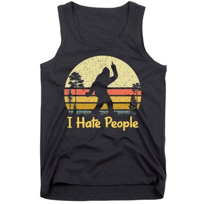 Retro Camping Bigfoot Sasquatch Middle Tank Top