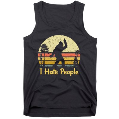 Retro Camping Bigfoot Sasquatch Middle Tank Top