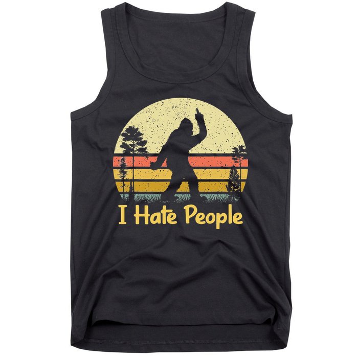 Retro Camping Bigfoot Sasquatch Middle Tank Top