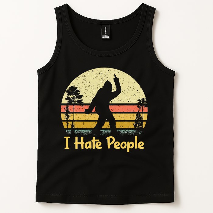 Retro Camping Bigfoot Sasquatch Middle Tank Top
