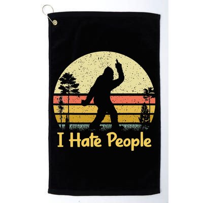 Retro Camping Bigfoot Sasquatch Middle Golf Towel