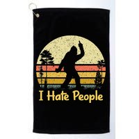 Retro Camping Bigfoot Sasquatch Middle Golf Towel