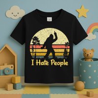 Retro Camping Bigfoot Sasquatch Middle Toddler T-Shirt