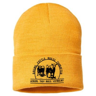 Raising Cattle Builds Character Working Them Builds Sustainable Knit Beanie