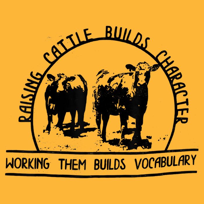 Raising Cattle Builds Character Working Them Builds Pom Pom 12in Knit Beanie