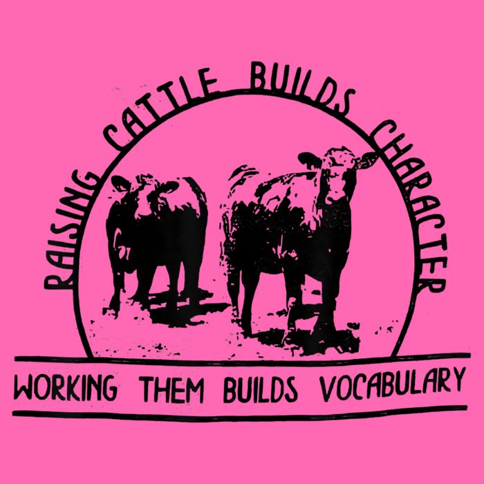 Raising Cattle Builds Character Working Them Builds Stripe Pom Pom Beanie