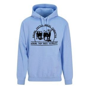 Raising Cattle Builds Character Working Them Builds Unisex Surf Hoodie