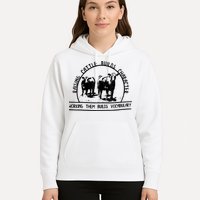 Raising Cattle Builds Character Working Them Builds Hoodie