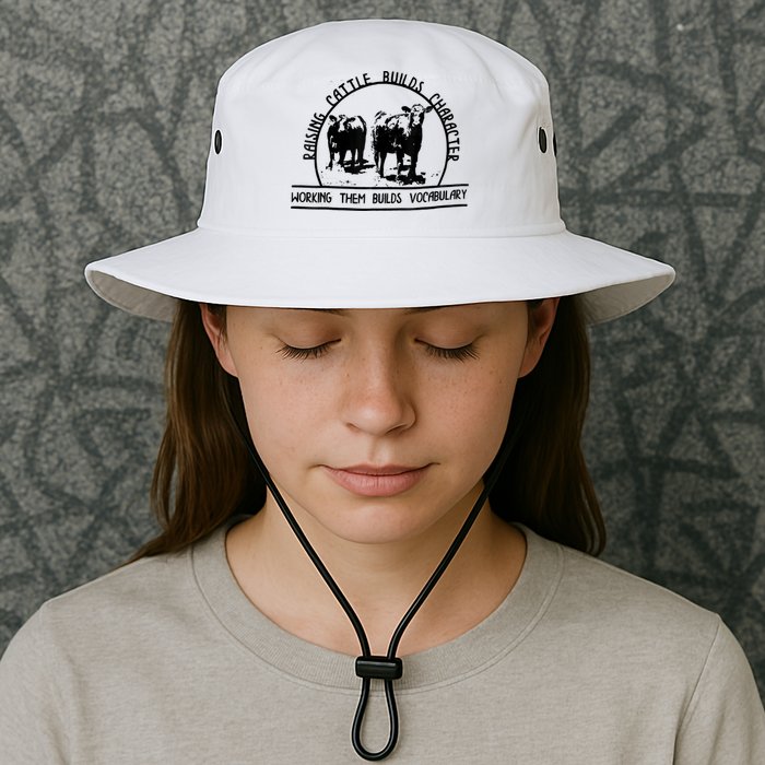 Raising Cattle Builds Character Working Them Builds Bucket Hat