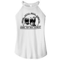 Raising Cattle Builds Character Working Them Builds Women's Perfect Tri Rocker Tank