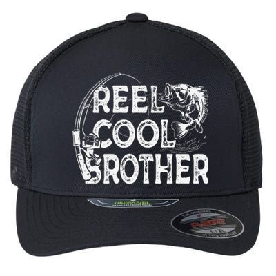 Reel Cool Brother Fisherman Valentine Fathers Day Christmas Flexfit Unipanel Trucker Cap