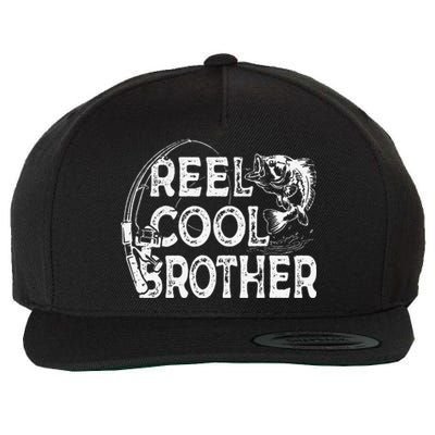 Reel Cool Brother Fisherman Valentine Fathers Day Christmas Wool Snapback Cap