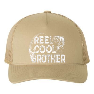 Reel Cool Brother Fisherman Valentine Fathers Day Christmas Yupoong Adult 5-Panel Trucker Hat