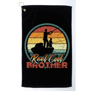 Reel Cool Brother Gift Retro Fishing Family Gift Platinum Collection Golf Towel