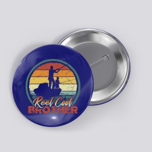 Reel Cool Brother Gift Retro Fishing Family Gift Button