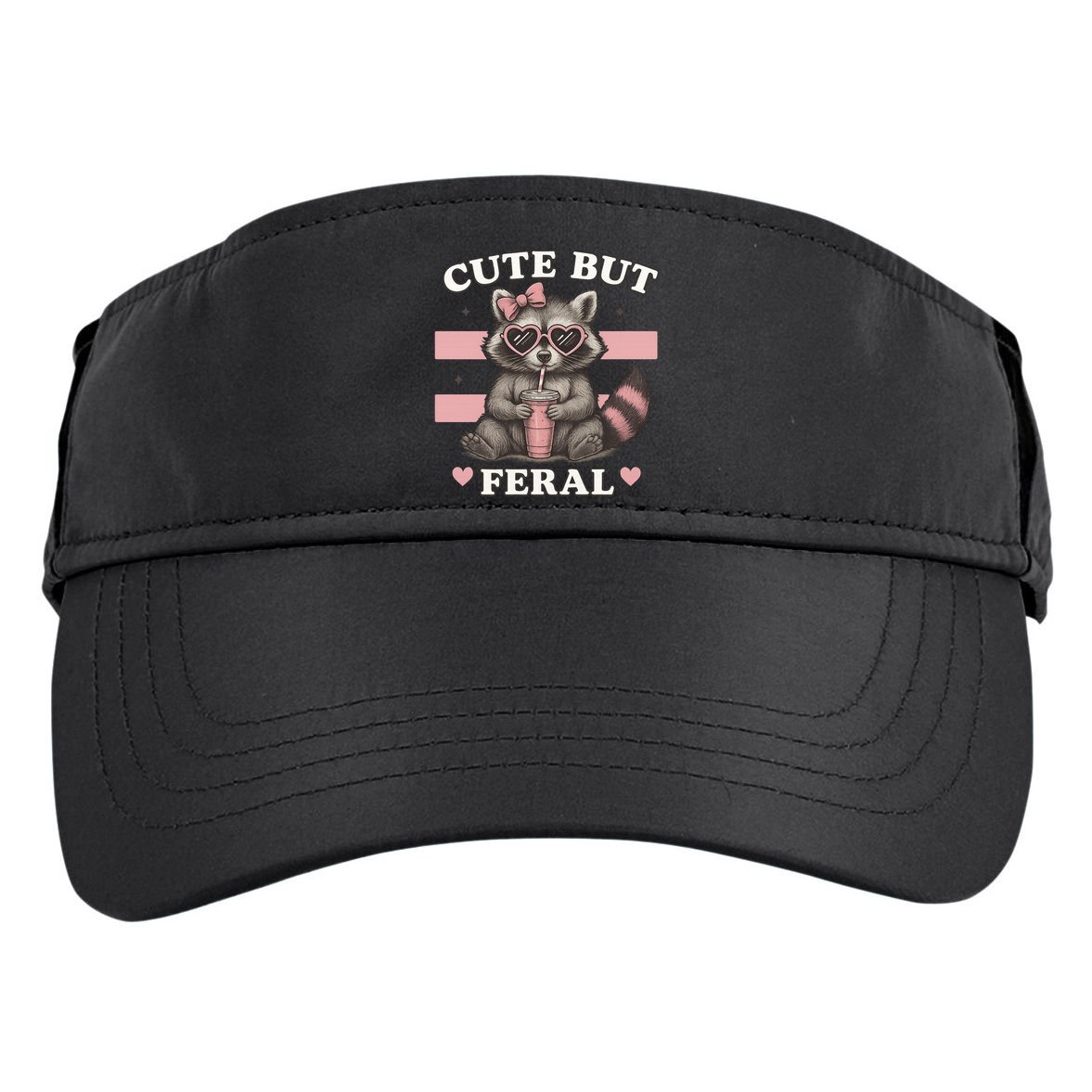 Raccoon Cute But Feral Funny Animal Adult Drive Performance Visor