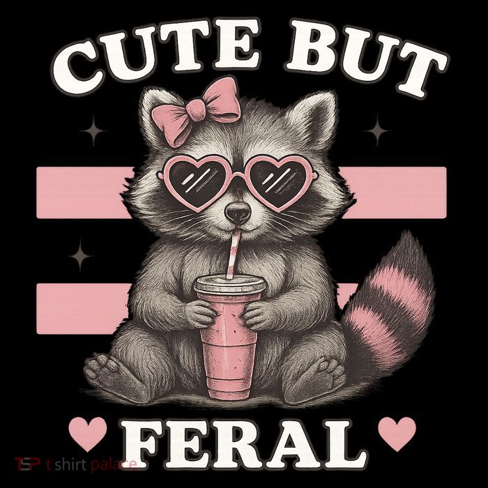 Raccoon Cute But Feral Funny Animal 16 in Basic Backpack