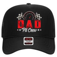 Race Car Birthday Party Racing Family Dad Pit Crew High Crown Mesh Back Trucker Hat