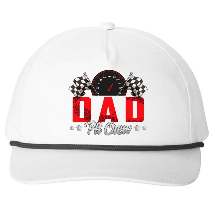 Race Car Birthday Party Racing Family Dad Pit Crew Snapback Five-Panel Rope Hat