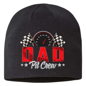 Race Car Birthday Party Racing Family Dad Pit Crew Sustainable Beanie