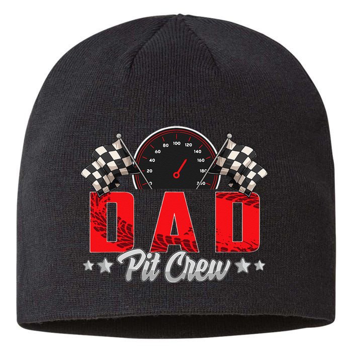 Race Car Birthday Party Racing Family Dad Pit Crew Sustainable Beanie