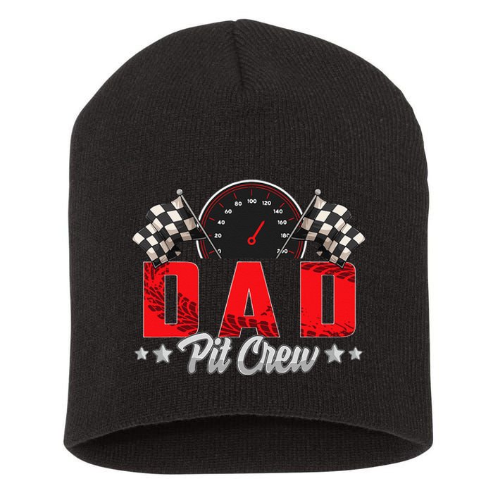 Race Car Birthday Party Racing Family Dad Pit Crew Short Acrylic Beanie