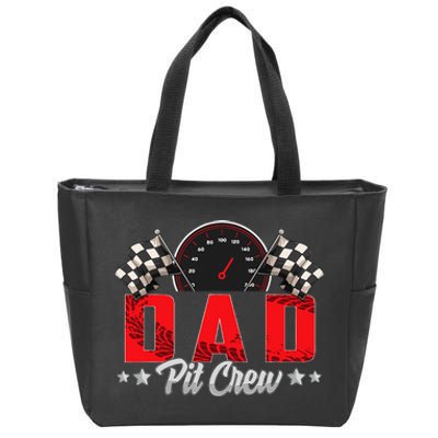 Race Car Birthday Party Racing Family Dad Pit Crew Zip Tote Bag